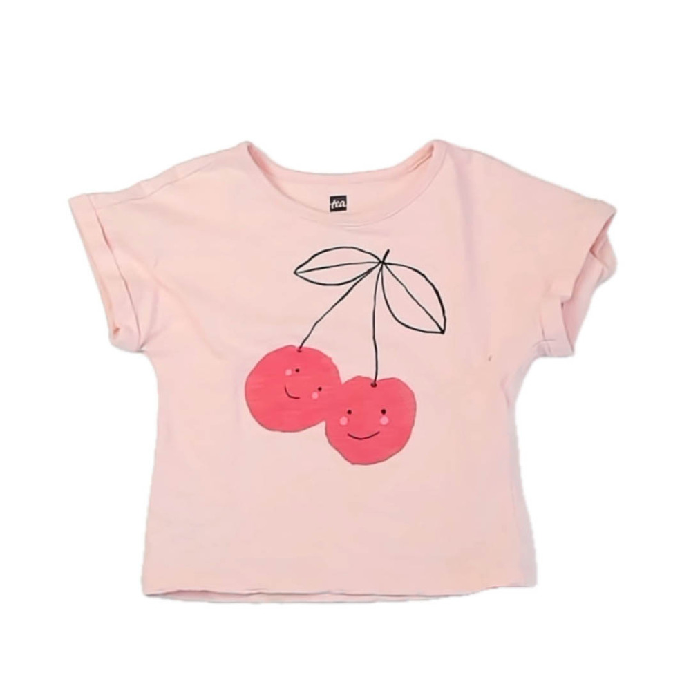 Tea Collection Girls Pink Cherries T-Shirt size: 3T